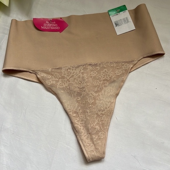 NWT Maidenform Womens Tame Your Tummy Shaping Lace Thong with Cool Comfort - Picture 3 of 6